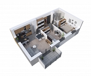 Nowe mieszkanie B.0.2 | 53.22 m2 | 3 | 0